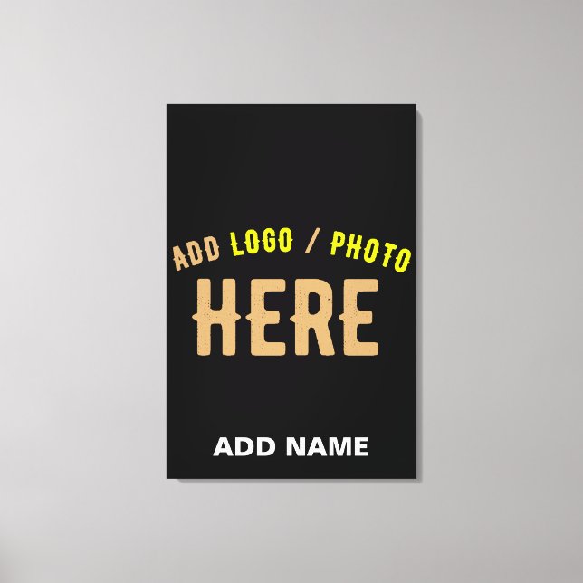 IMPRESSÃO EM TELA NA MODA MODERNO PERSONALIZÁVEL NEGRO VERIFICADO CO (Frente)