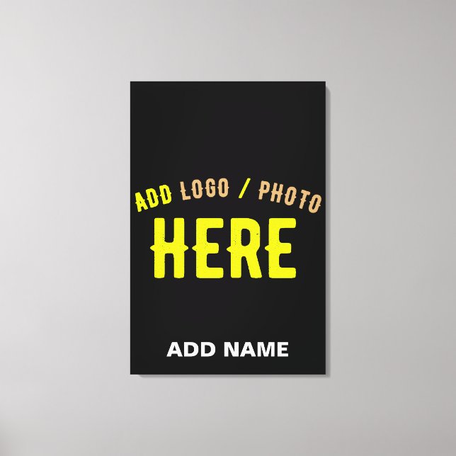 IMPRESSÃO EM TELA NA MODA MODERNO PERSONALIZÁVEL NEGRO VERIFICADO CO (Frente)