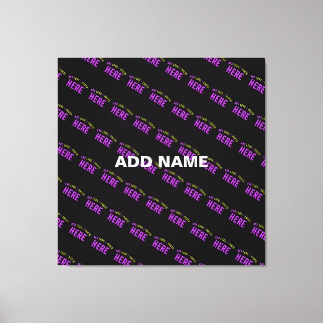 IMPRESSÃO EM TELA NA MODA MODERNO PERSONALIZÁVEL NEGRO VERIFICADO CO (Frente)