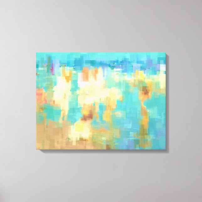 Impressão Em Tela Na Praia Moderna Blockism Abstrato Trabalho de art (Frente)