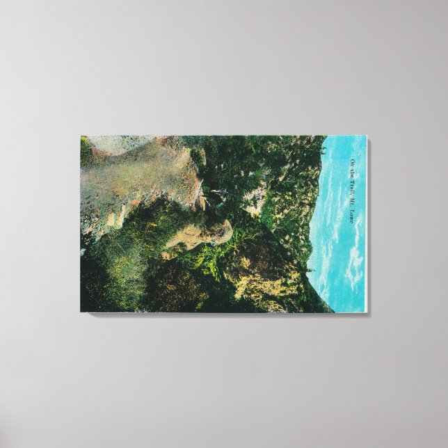 Impressão Em Tela Na trilha, Horseback no Monte Lowe (Frente)