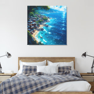Impressão Em Tela Nagisa no Yume "Sonho da Costa"