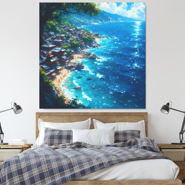 Impressão Em Tela Nagisa no Yume "Sonho da Costa" (Insitu(Quarto))