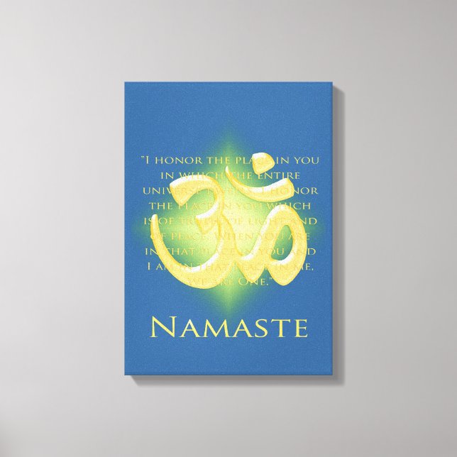 Impressão Em Tela Namaste com símbolo Om (Frente)