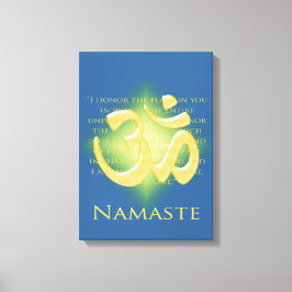 Impressão Em Tela Namaste com símbolo Om