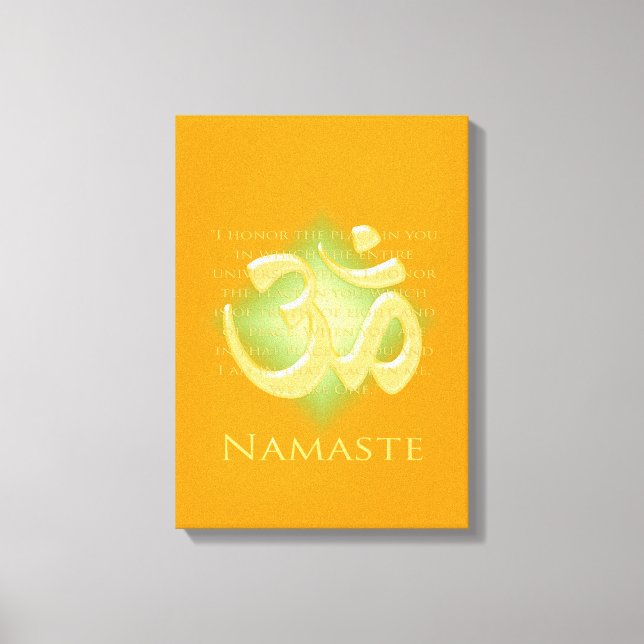 Impressão Em Tela Namaste com símbolo Om (Frente)