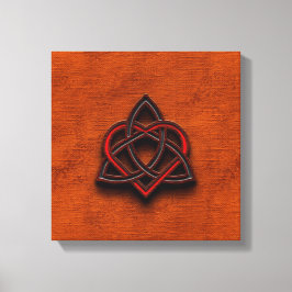 Impressão Em Tela Namorados Celtic Knotwork Heart Textura 1