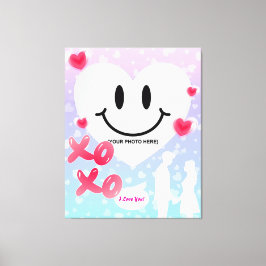 Impressão Em Tela Namorados Vidro Coração Balão Bublegum Casal