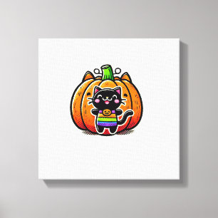 Impressão Em Tela não apenas para crianças Adorável Halloween Gato P