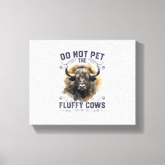 Impressão Em Tela Não Coloque As Vacas Fluffy Bison Yellowstone Park