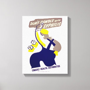 Impressão Em Tela Não jogue com sífilis