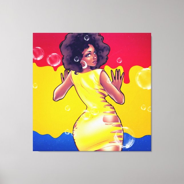 Impressão Em Tela Não olhe as costas (Frente)