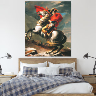 Impressão Em Tela Napoleão Cruzando os Alpes Pintura Clássica a Óleo