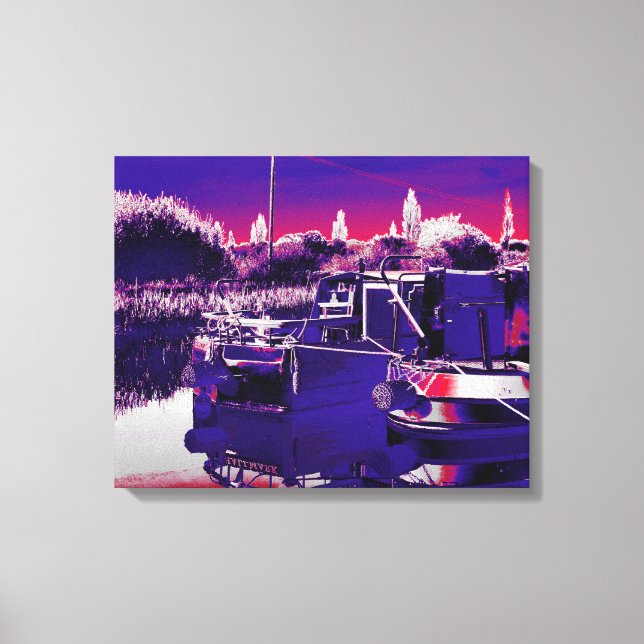 IMPRESSÃO EM TELA NARROWBOATS CANAIS (Frente)