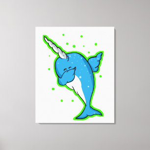 Impressão Em Tela Narwhal Dabbing