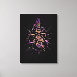 Impressão Em Tela Nascer de ser uma estrela do Rock