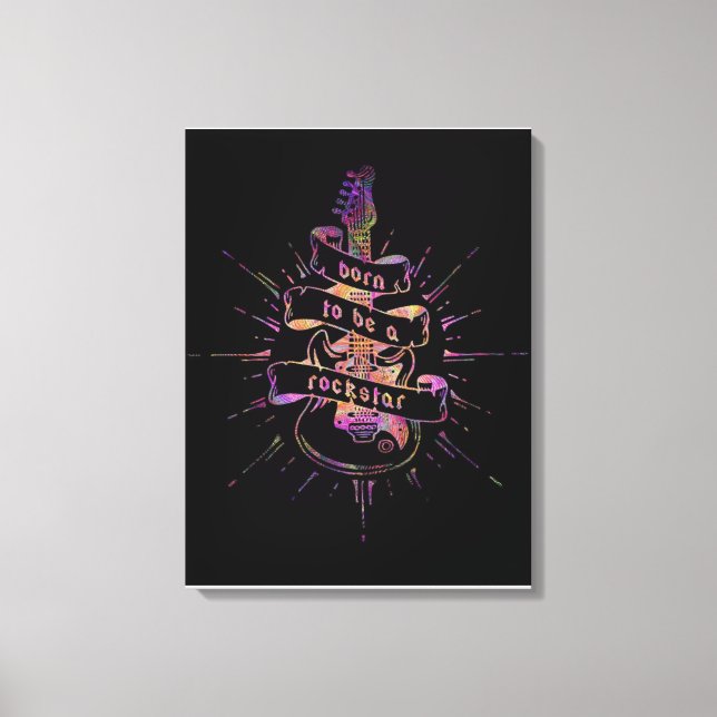 Impressão Em Tela Nascer de ser uma estrela do Rock (Frente)