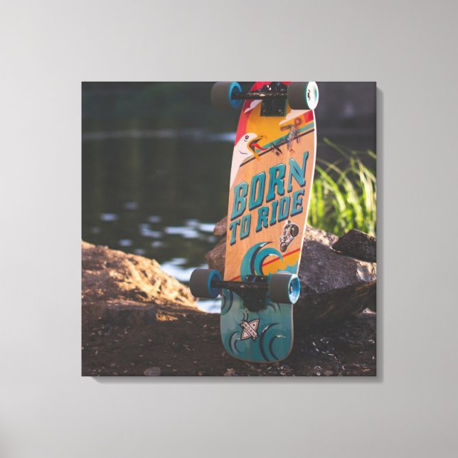 Impressão Em Tela Nascer De Skate Para Ir (Frente)