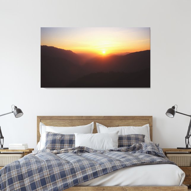 Impressão Em Tela Nascer do Sol de Manhã (Insitu(Quarto))