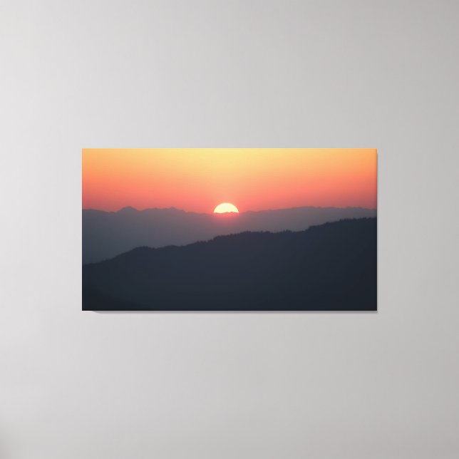 Impressão Em Tela Nascer do Sol Distante (Frente)