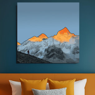 Impressão Em Tela Nascer do Sol no Everest Kala Patthar Obra de Arte