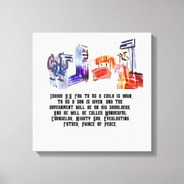 Impressão Em Tela nascer jesus (Frente)