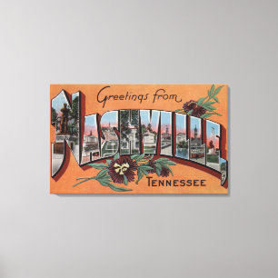Impressão Em Tela Nashville, Tennessee - grandes cenas da letra