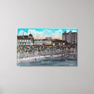 Impressão Em Tela Natação da parte dianteira de oceano, parque do