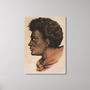 Impressão Em Tela Natai, um chefe maori da baía da brema, Nova