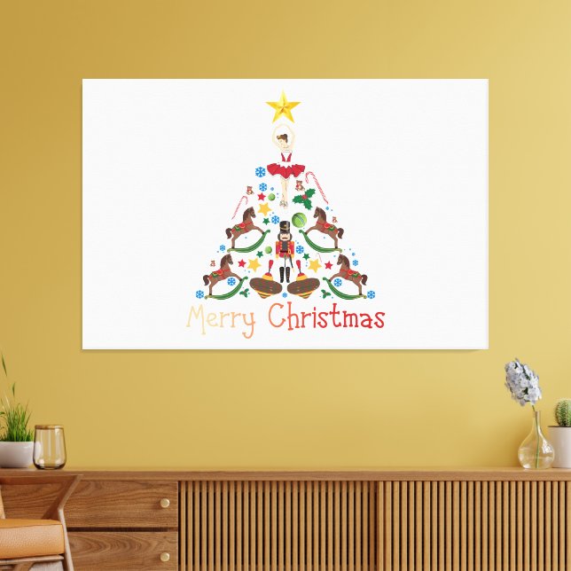 Impressão Em Tela Natais vintages de cavalo (Insitu(Sala de estar))