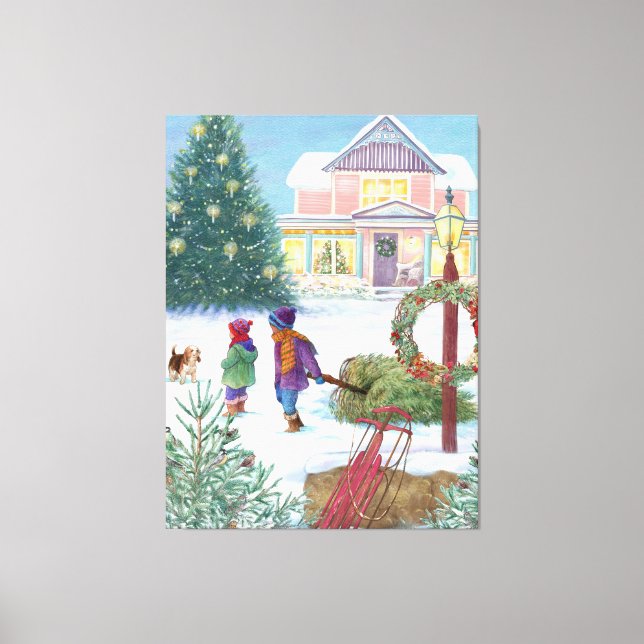 Impressão Em Tela Natal Aquecendo o Coração (Frente)