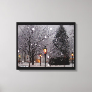 Impressão Em Tela Natal branco