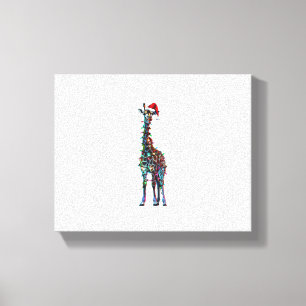 Impressão Em Tela Natal da Girafa _1