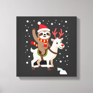 Impressão Em Tela Natal da Preguiça Alpaca (1)