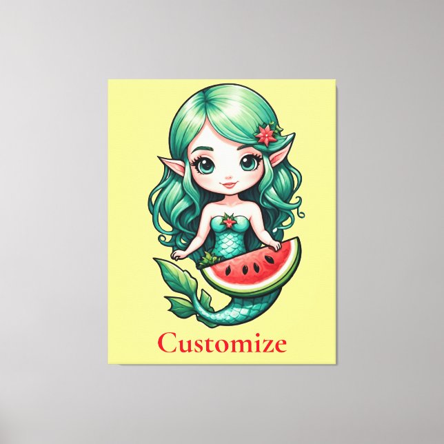 Impressão Em Tela Natal em julho Elf Mermaid Thunder_Cove (Frente)