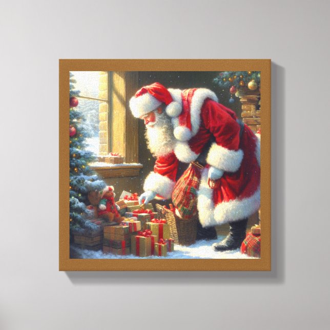 Impressão Em Tela Natal Papai Noel 3 (Frente)
