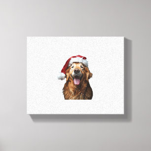 Impressão Em Tela Natal para ouro Retriever