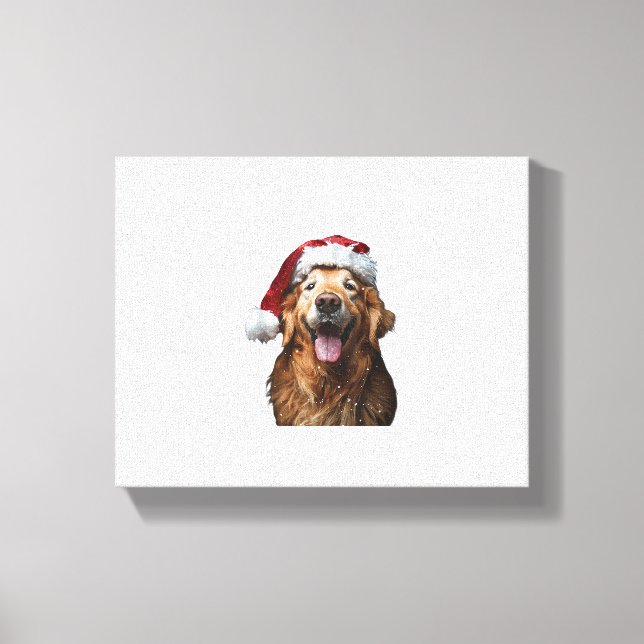 Impressão Em Tela Natal para ouro Retriever (Frente)
