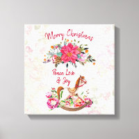 Natal Vitoriano do Cavalo Rocking e Poinsettia