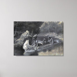 Impressão Em Tela Nativo Americano: História de Hiawatha Guerreiro &