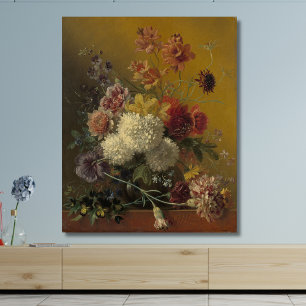 Impressão Em Tela Natureza-morta com Flores – Elegante Floral Vintag