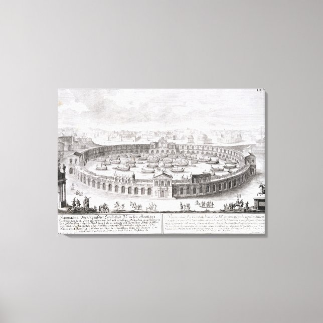 Impressão Em Tela Naumachia, placa 6 de "Entwurf einer historische (Frente)