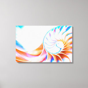 Impressão Em Tela Nautilus Colorido