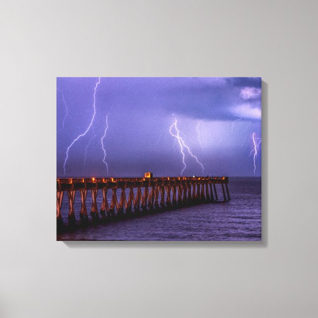 Impressão Em Tela Navarre Florida Lightning Storm (Frente)