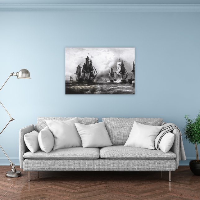 Impressão Em Tela Nave "Ranger" de John Paul Jones, 1793 (Criador carregado)