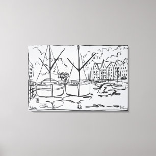 Impressão Em Tela Navegação  La Vilaine River, Redon, Brittany