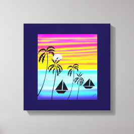 Impressão Em Tela Navegação tropical incrível e cega