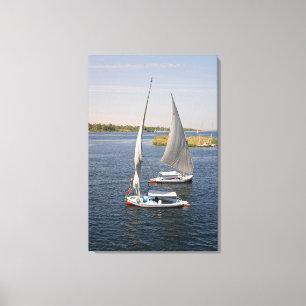Impressão Em Tela Navegando no Nile, Egipto