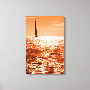 Impressão Em Tela NAVIO À NOITE 16x24