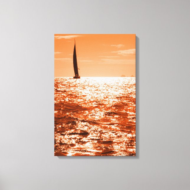 Impressão Em Tela NAVIO À NOITE 16x24 (Frente)